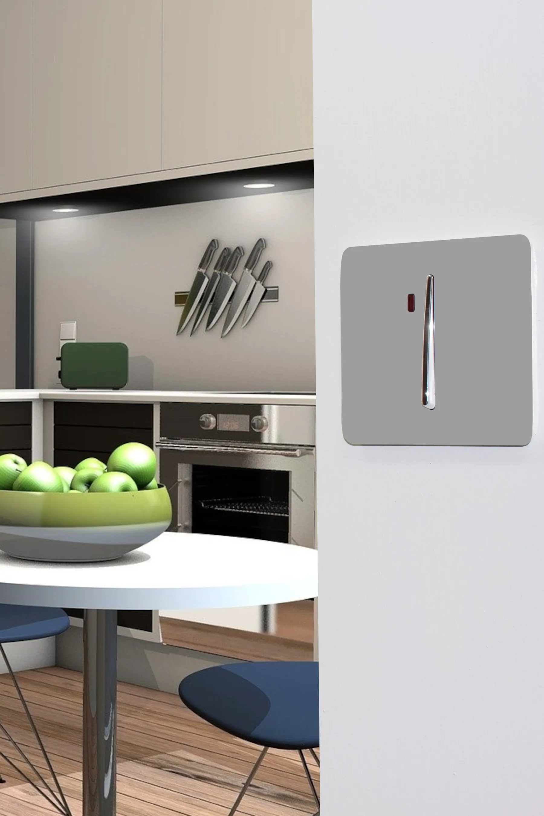 ART-WHS2LG  45 Amp Neon Insert Double Pole Switch Light Grey